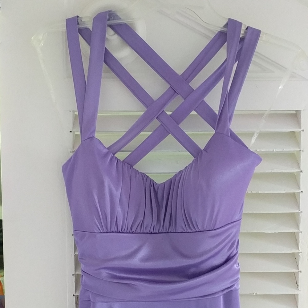 Light Purple Prom Dress with fancy back